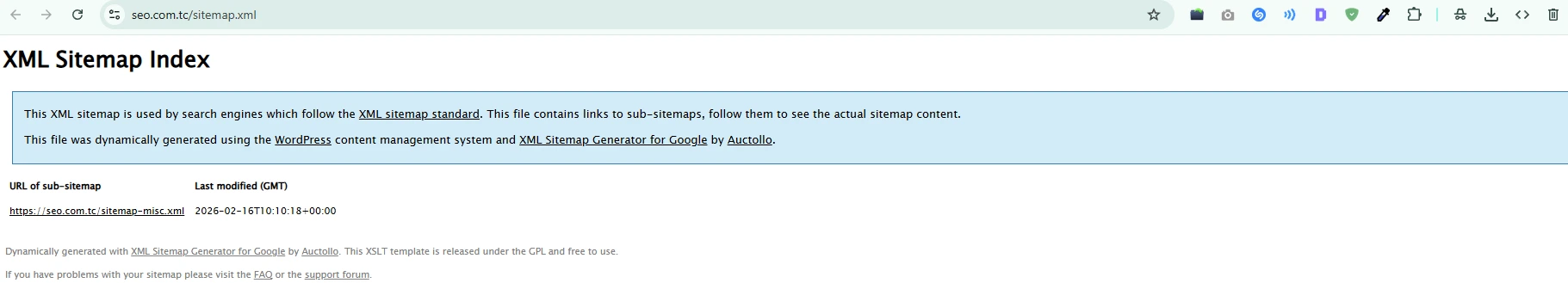 Site Haritası Örneği